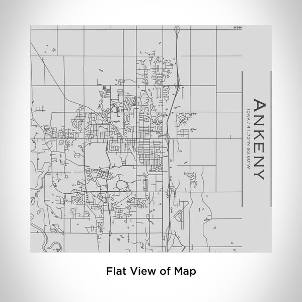 Rendered View of Ankeny Iowa Map Engraving on 17oz Stainless Steel Insulated Tumbler