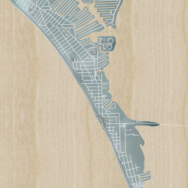 Anna Maria Island Florida Map Print in Afternoon Style Zoomed In Close Up Showing Details