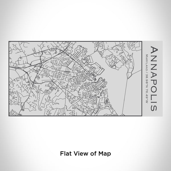 Rendered View of Annapolis Maryland Map Engraving on 17oz Stainless Steel Insulated Cola Bottle