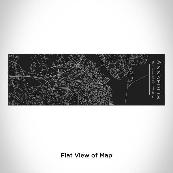 Rendered View of Annapolis Maryland Map Engraving on 10oz Stainless Steel Insulated Cup with Sliding Lid in Black
