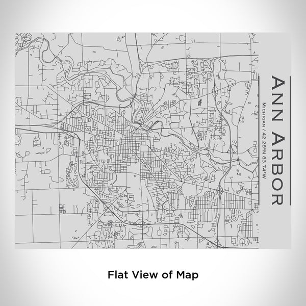 Ann Arbor - Michigan Map Bottle with Bamboo Top