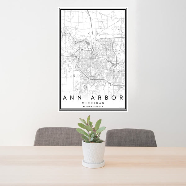 Ann Arbor - Michigan Classic Map Print