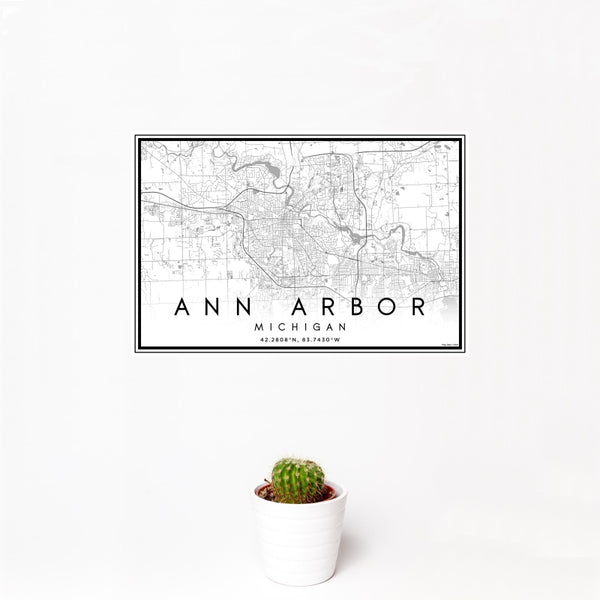 Ann Arbor - Michigan Classic Map Print