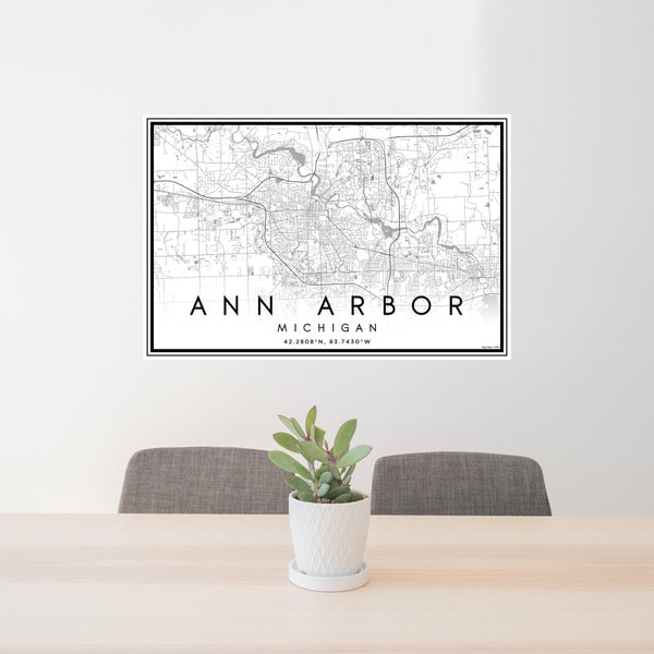 Ann Arbor - Michigan Classic Map Print