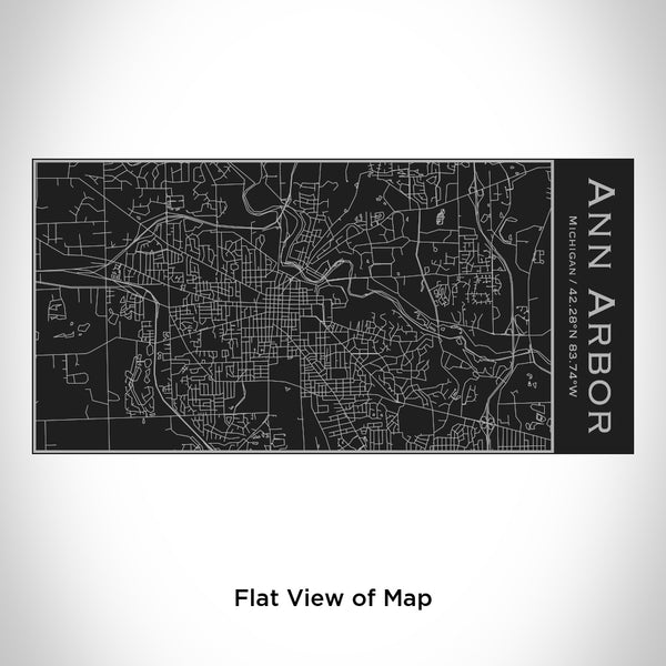 Ann Arbor - Michigan Map Insulated Bottle in Matte Black
