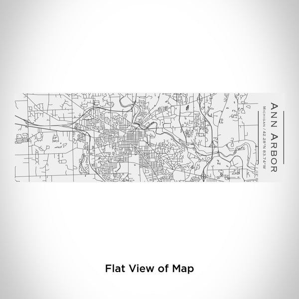 Rendered View of Ann Arbor Michigan Map Engraving on 10oz Stainless Steel Insulated Cup with Sliding Lid in White