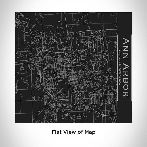 Ann Arbor - Michigan Map Tumbler in Matte Black