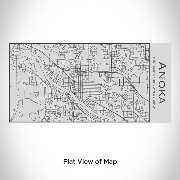 Rendered View of Anoka Minnesota Map Engraving on 17oz Stainless Steel Insulated Cola Bottle