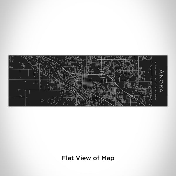 Rendered View of Anoka Minnesota Map Engraving on 10oz Stainless Steel Insulated Cup with Sliding Lid in Black