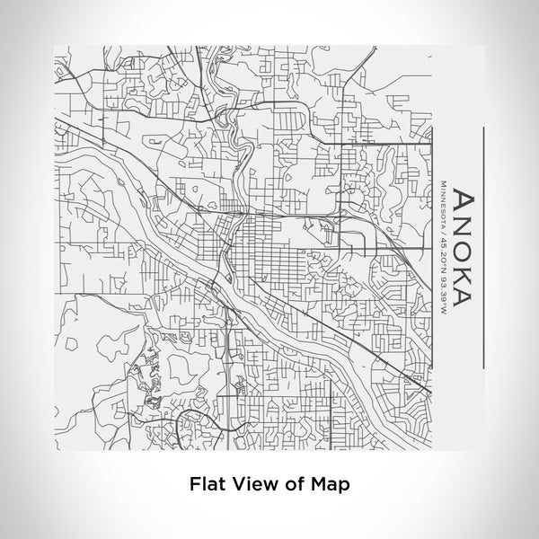 Rendered View of Anoka Minnesota Map Engraving on 17oz Stainless Steel Insulated Tumbler in White