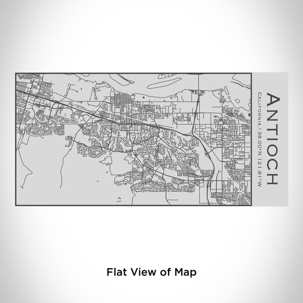 Rendered View of Antioch California Map Engraving on 17oz Stainless Steel Insulated Cola Bottle