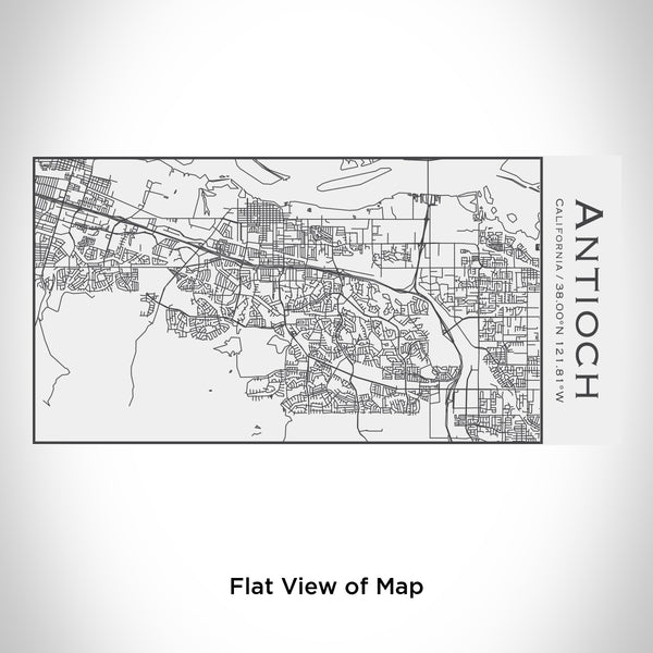 Rendered View of Antioch California Map Engraving on 17oz Stainless Steel Insulated Cola Bottle in White