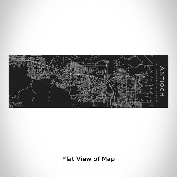 Rendered View of Antioch California Map Engraving on 10oz Stainless Steel Insulated Cup with Sliding Lid in Black