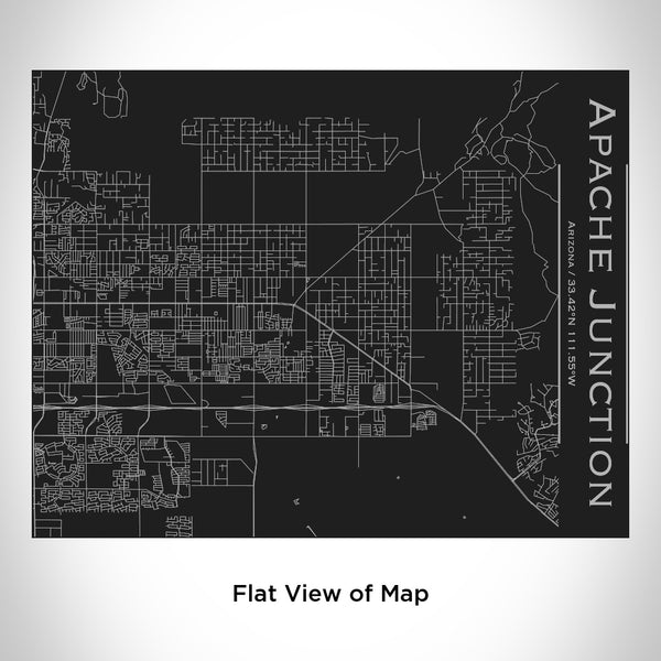 Apache Junction - Arizona Map Bottle with Bamboo Top in Matte Black