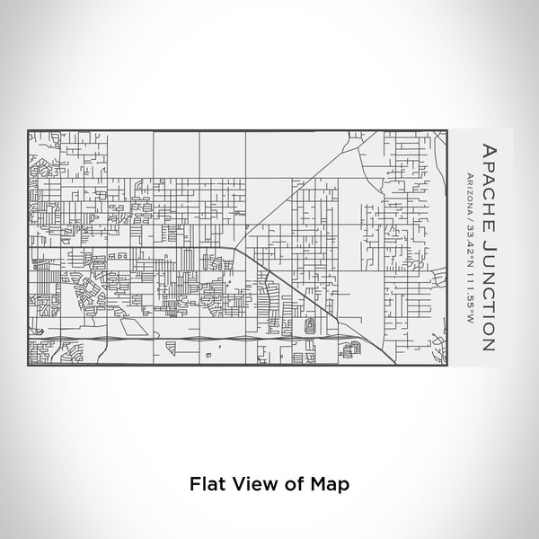 Rendered View of Apache Junction Arizona Map Engraving on 17oz Stainless Steel Insulated Cola Bottle in White