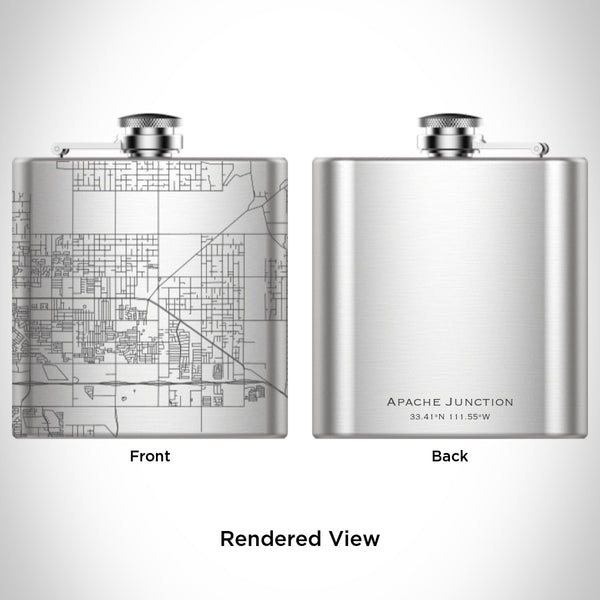 Apache Junction - Arizona Map Hip Flask