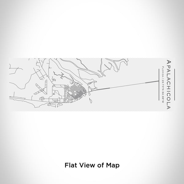 Rendered View of Apalachicola Florida Map Engraving on 10oz Stainless Steel Insulated Cup with Sliding Lid in White