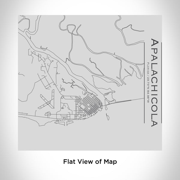 Rendered View of Apalachicola Florida Map Engraving on 17oz Stainless Steel Insulated Tumbler
