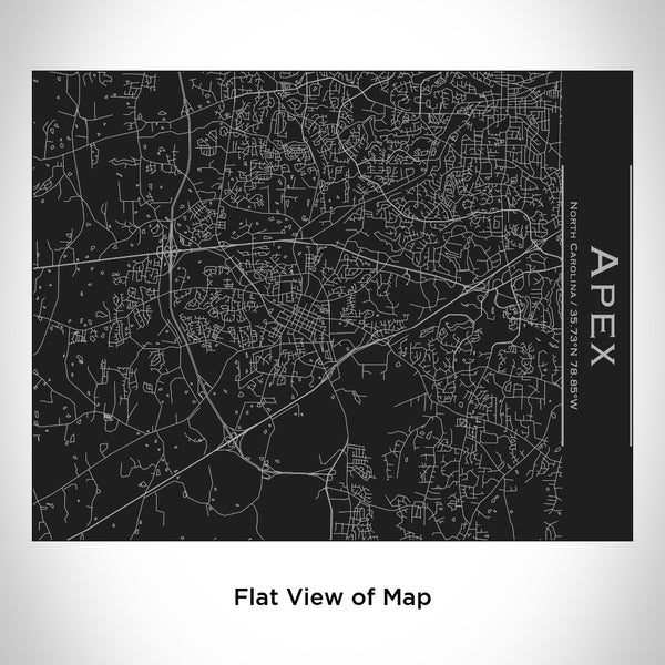 Apex - North Carolina Map Bottle with Bamboo Top in Matte Black