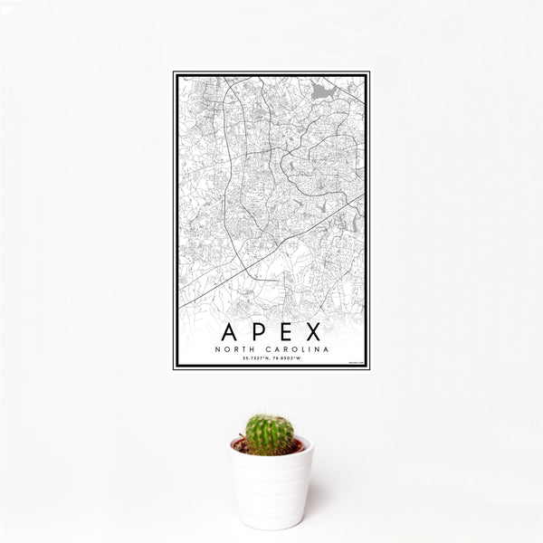 Apex - North Carolina Classic Map Print