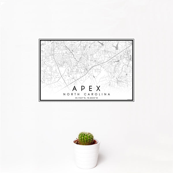 Apex - North Carolina Classic Map Print