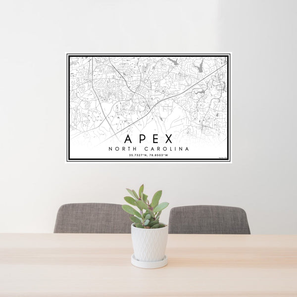 Apex - North Carolina Classic Map Print