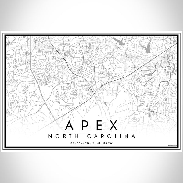 Apex - North Carolina Classic Map Print