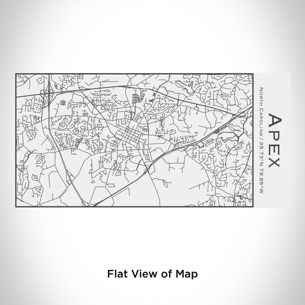 Rendered View of Apex North Carolina Map Engraving on 17oz Stainless Steel Insulated Cola Bottle in White