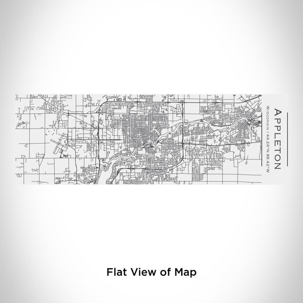 Rendered View of Appleton Wisconsin Map Engraving on 10oz Stainless Steel Insulated Cup with Sliding Lid in White
