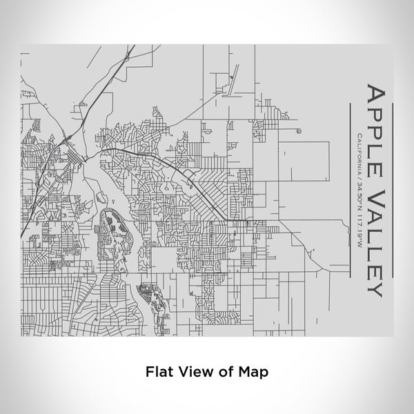 Rendered View of Apple Valley California Map Engraving on 20oz Stainless Steel Insulated Bottle with Bamboo Top