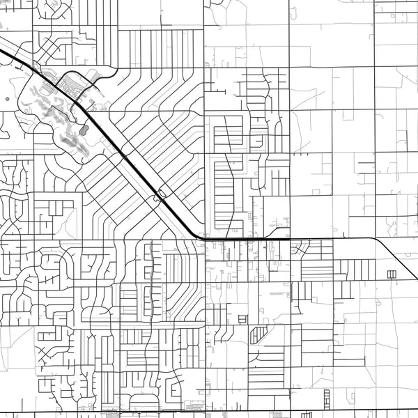 Apple Valley California Map Print in Classic Style Zoomed In Close Up Showing Details