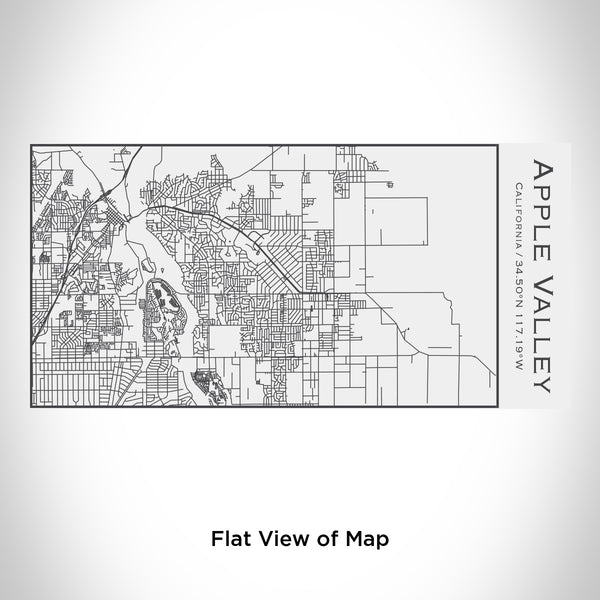 Rendered View of Apple Valley California Map Engraving on 17oz Stainless Steel Insulated Cola Bottle in White