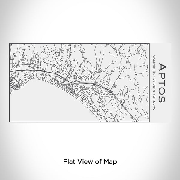 Rendered View of Aptos California Map Engraving on 17oz Stainless Steel Insulated Cola Bottle in White