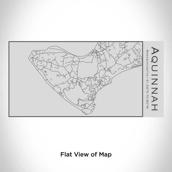 Rendered View of Aquinnah Massachusetts Map Engraving on 17oz Stainless Steel Insulated Cola Bottle