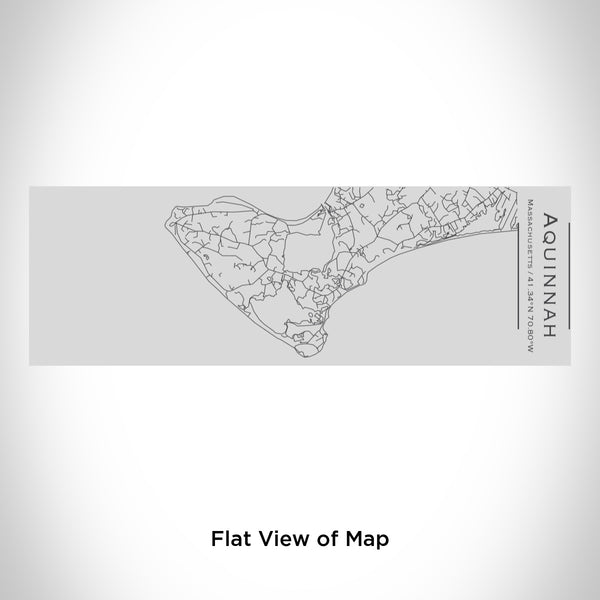 Rendered View of Aquinnah Massachusetts Map Engraving on 10oz Stainless Steel Insulated Cup with Sipping Lid