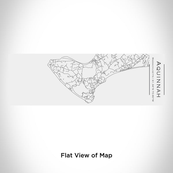 Rendered View of Aquinnah Massachusetts Map Engraving on 10oz Stainless Steel Insulated Cup with Sliding Lid in White