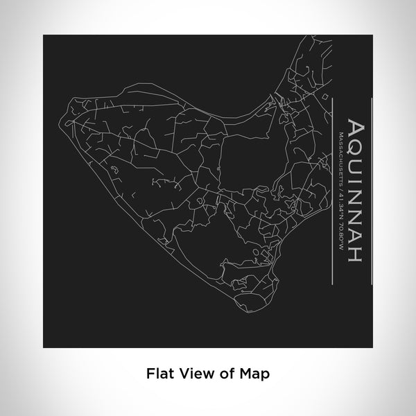 Rendered View of Aquinnah Massachusetts Map Engraving on 17oz Stainless Steel Insulated Tumbler in Black