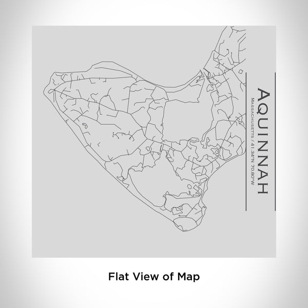Rendered View of Aquinnah Massachusetts Map Engraving on 17oz Stainless Steel Insulated Tumbler