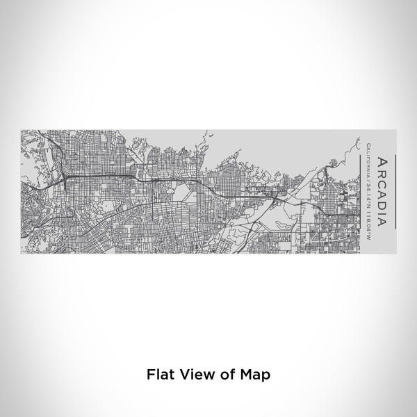 Rendered View of Arcadia California Map Engraving on 10oz Stainless Steel Insulated Cup with Sipping Lid