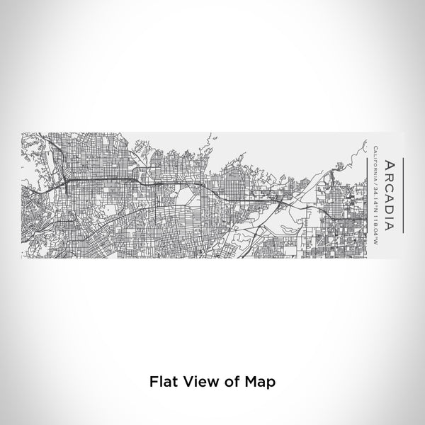 Rendered View of Arcadia California Map Engraving on 10oz Stainless Steel Insulated Cup with Sliding Lid in White