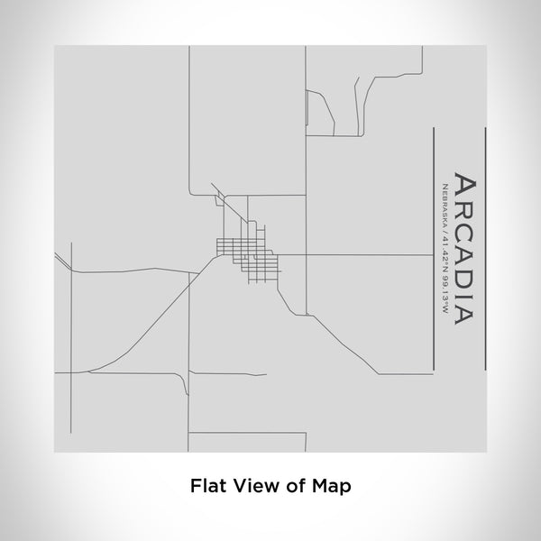 Rendered View of Arcadia Nebraska Map Engraving on 17oz Stainless Steel Insulated Tumbler