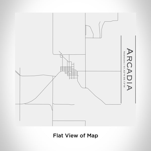 Rendered View of Arcadia Nebraska Map Engraving on 17oz Stainless Steel Insulated Tumbler in White