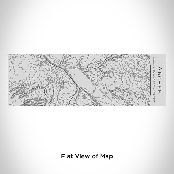 Rendered View of Arches National Park Map Engraving on 10oz Stainless Steel Insulated Cup with Sipping Lid