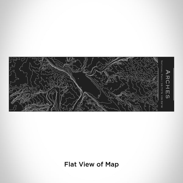 Rendered View of Arches National Park Map Engraving on 10oz Stainless Steel Insulated Cup with Sliding Lid in Black