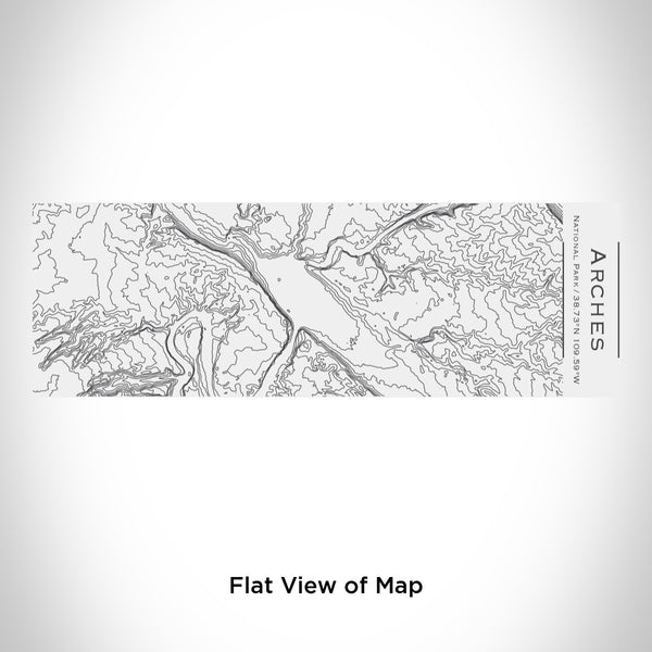 Rendered View of Arches National Park Map Engraving on 10oz Stainless Steel Insulated Cup with Sliding Lid in White