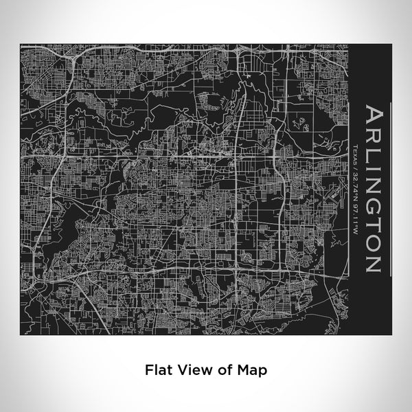 Arlington - Texas Map Bottle with Bamboo Top in Matte Black