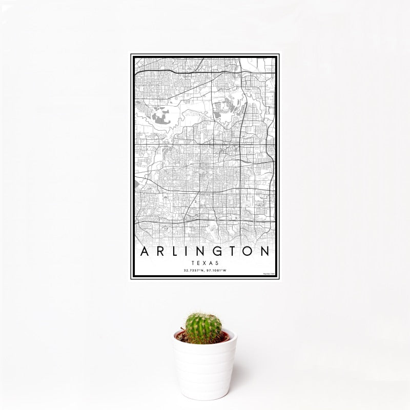 Arlington - Texas Classic Map Print