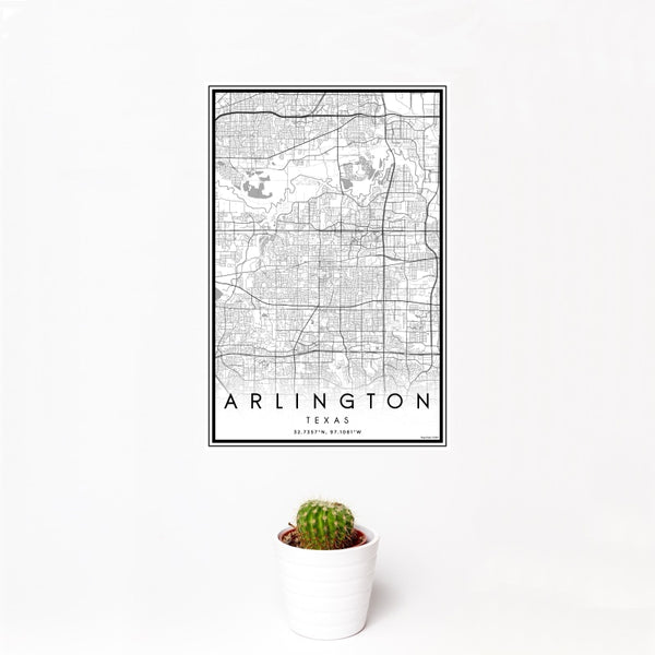 Arlington - Texas Classic Map Print