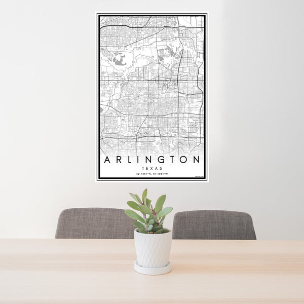 Arlington - Texas Classic Map Print
