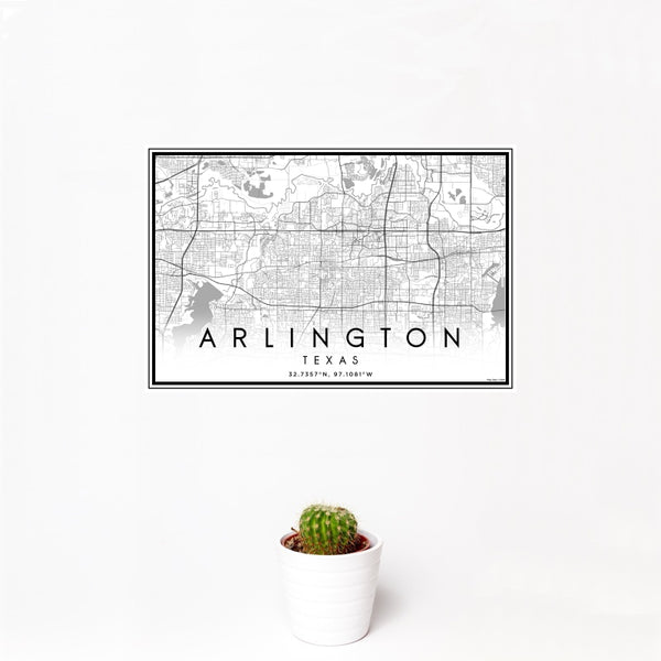 Arlington - Texas Classic Map Print